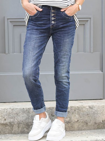 

Regular Fit Denim Pants, Blue, Pants
