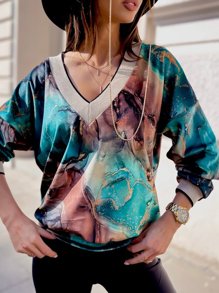 

Loosen Cotton Blends Sweatshirt, As picture, Hoodies & Sweatshirts