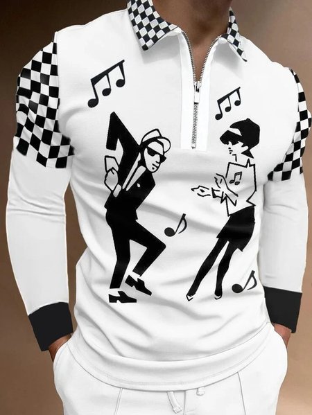 

Polo Cotton Long Sleeve Shirts & Tops, As picture, polo