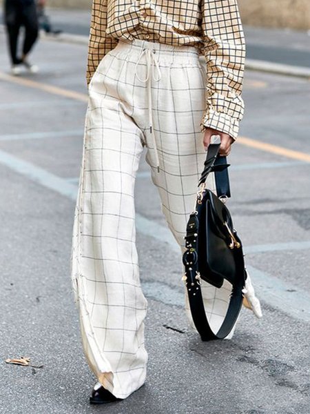 

Regular Fit Wide Leg Pants, As picture, Wide Leg Pants