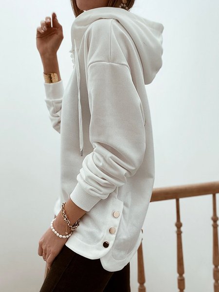 

Shift Long Sleeve Casual Hoodie Sweatshirt, White, Hoodies & Sweatshirts