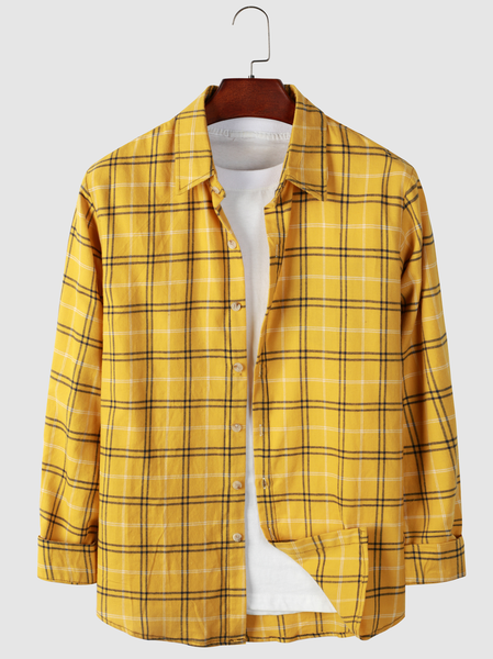 

Sleeveless Vacation Shirt Collar Shirts & Tops, Yellow, Men's shirts