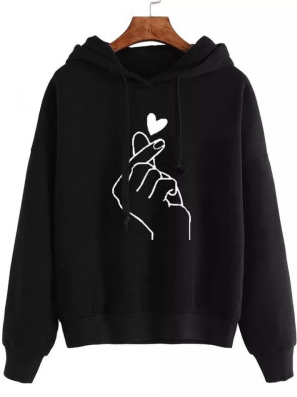 

Polyester Cotton Casual Abstract Hoodies & Sweatshirt, Black, Hoodies & Sweatshirts