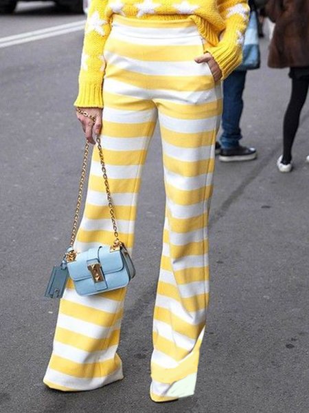 

Striped Pants, As picture, Wide Leg Pants