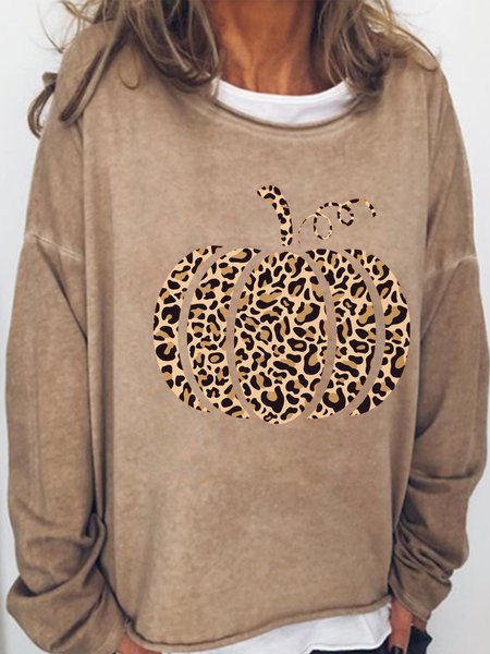 

Leopard Pumpkin Thanksgiving Sweatshirt, Light brown, Hoodies&Sweatshirts