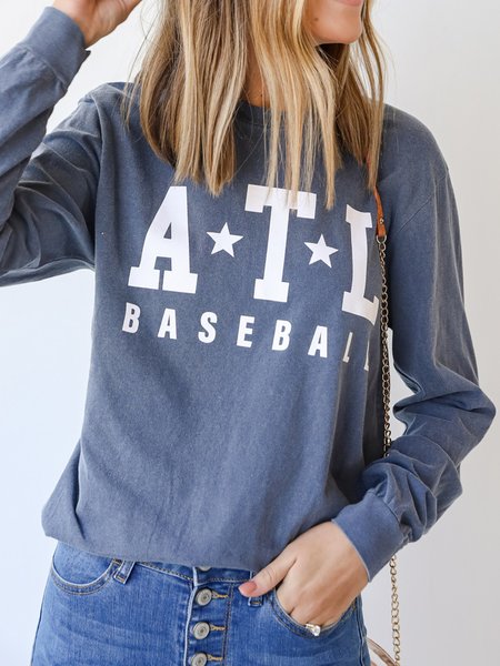 

Casual Round Neck Shirts & Tops, Deep gray, Hoodies & Sweatshirts