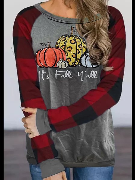 

Halloween Cotton-Blend Long Sleeve Shirt & Top, Gray, Long sleeve tops
