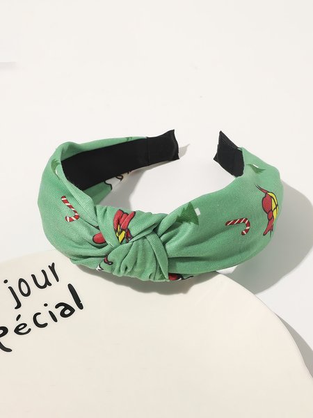 

Christmas Santa Stripe Printed Hair Hoop, Headwear