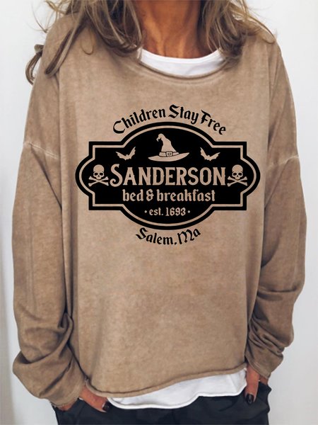

Sanderson Women Funny Halloween Graphic Sweatshirt, Light brown, Hoodies&Sweatshirts