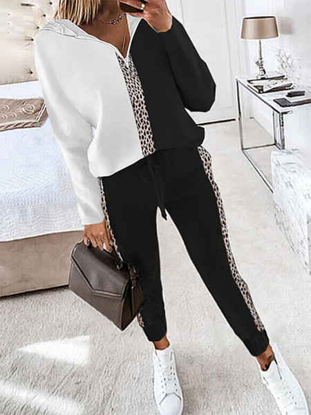

Leopardo Patchwork Scollo a V Casuale Suits, Come immagine, Suit