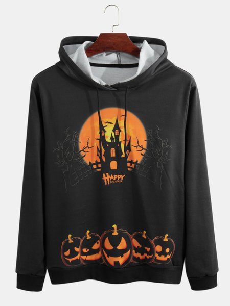 

Cotton Printed Casual Sweatshirt, As picture, Hoodies&Sweatshirts