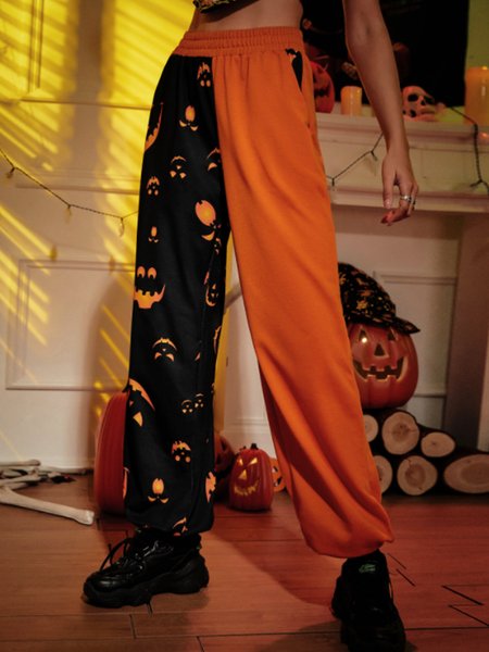 

Holiday Loosen Pants, Orange, Wide Leg Pants