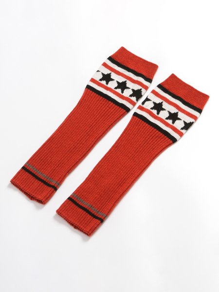 

Simple Wool Star Striped Socks, Orange, Socks