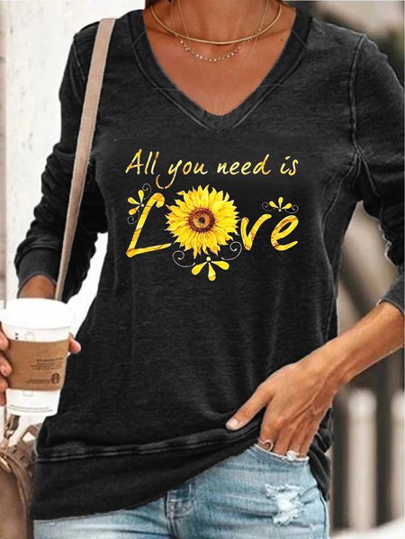 

All You Need Is Love Sweatshirt, Black, Hoodies&Sweatshirts