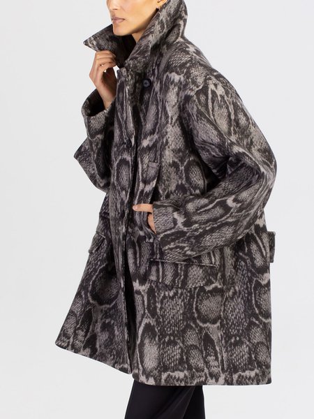 

Long Sleeve Loosen Elegant Outerwear, Snakeskin, Blazers