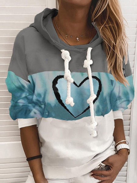 

Casual Loosen Sweatshirt, Blue, Hoodies & Sweatshirts