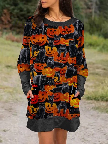 

Cotton Blends Dresses, Black, Mini Dresses