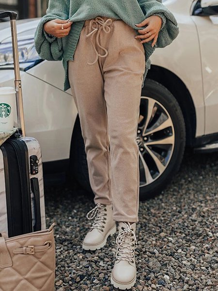 

Loosen Casual Pants, Khaki, Pants