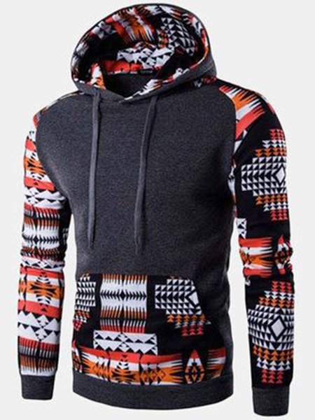 

Long Sleeve Casual Ribbed Sweatshirt, As picture, Men's Sweater