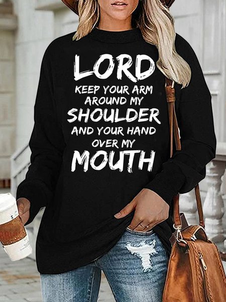 

Lord Keep Your Arm Around My Shoulder Sweatshirt, Black, Hoodies&Sweatshirts