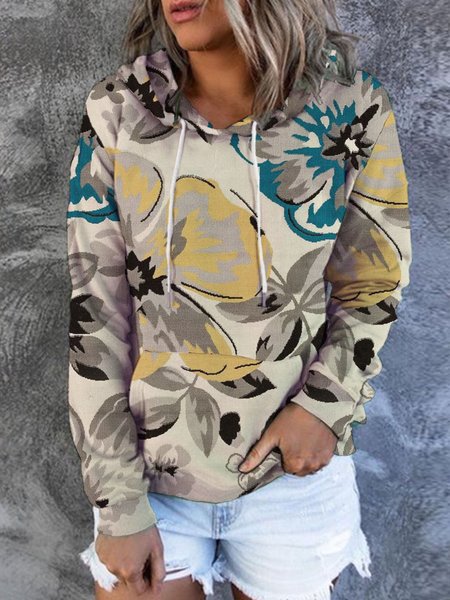 

Flowers Casual Sweatshirts, As picture, Hoodies&Sweatshirts
