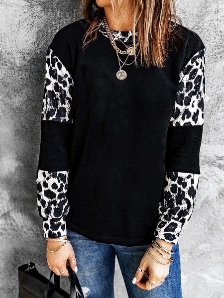 

Cotton Blends Casual Sweatshirt, As picture, Hoodies & Sweatshirts