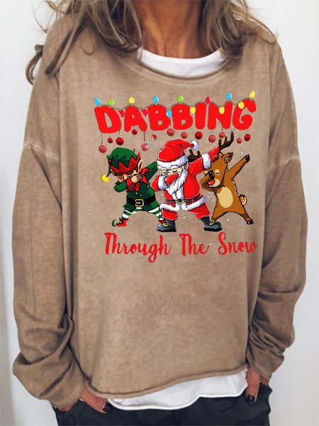 

Dabbing Through the Snow Christmas Sweatshirt, Khaki, Hoodies&Sweatshirts