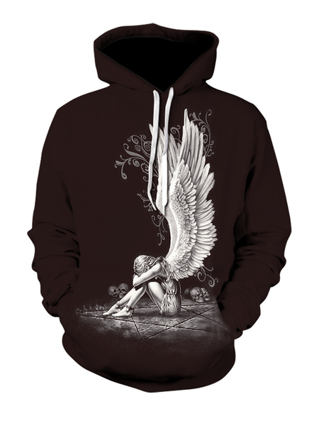 

Hooded Geometric Long Sleeve Sweatshirt, Hoodies&Sweatshirts