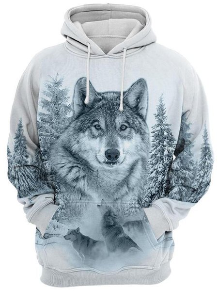 

Casual Printed Long Sleeve Sweatshirt, As picture, Men's Sweatshirts & Hoodies