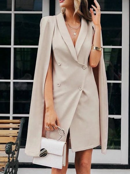 

V Neck Outerwear, As picture, Coats