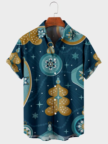 

Casual Shirt Collar Shirts, Blue, Men's Floral shirt