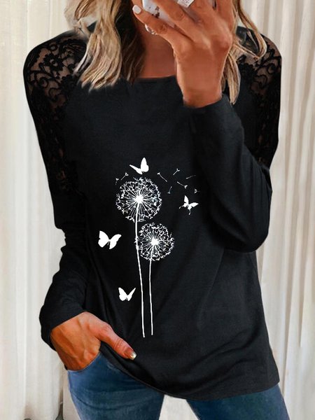 

Cotton Blends Dandelion Casual Shirts & Tops, Black, Tops
