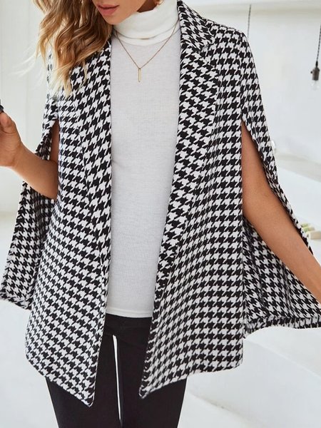 

Flat Collar Regular Fit Coat, As picture, Coats