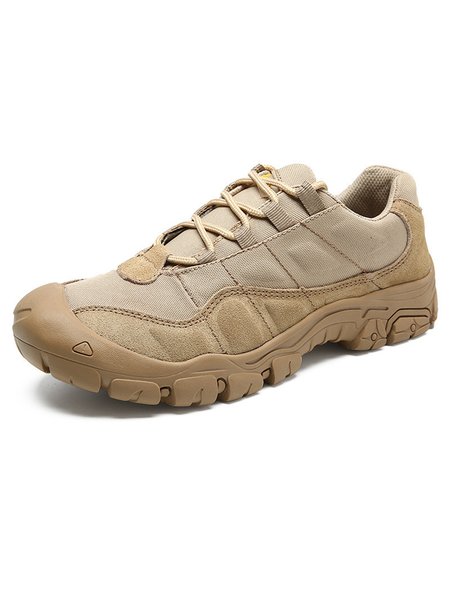 

Casual Retro Stitching Running Shoes, Khaki, Men
