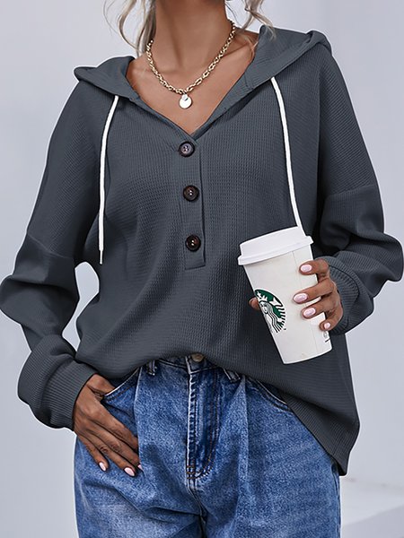

Hooded Vintage Cotton Off Shoulder Sweatshirt, Deep gray, Hoodies & Sweatshirts