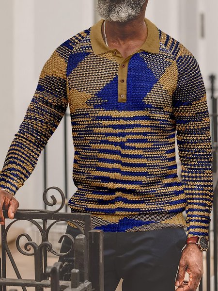 

Boho Cotton Blends Polo Sweater, Color1, Hoodies&Sweatshirts