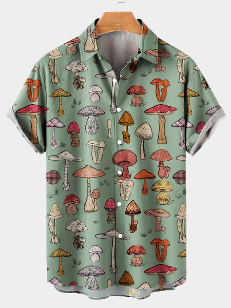 

Retro Mushroom Shirts & Tops, Green, Shirts