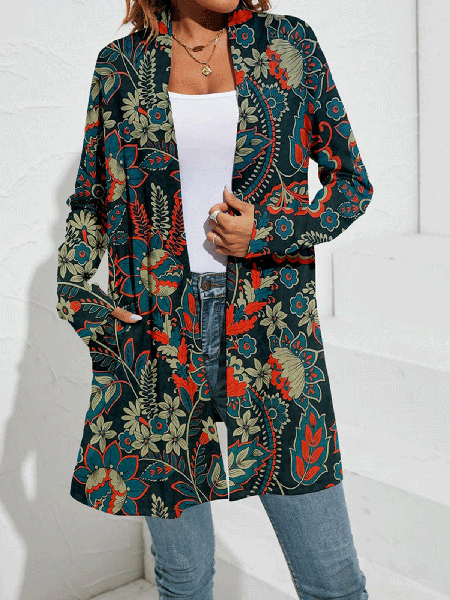 

Casual Trench Coats, Deep blue, Outerwear