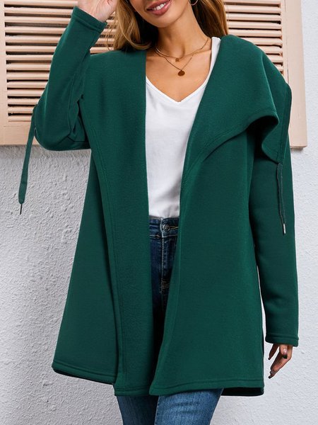 

Loosen Cotton Blends Sporty Outerwear, Darkgreen, Outerwear