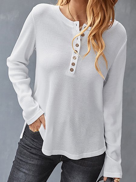 

Off Shoulder Regular Fit Crew Neck Shirts & Tops, White, Tops