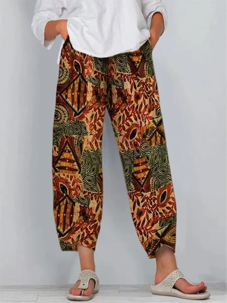 

Vintage Casual Elegant Loosen Pants, Multicolor, Pants