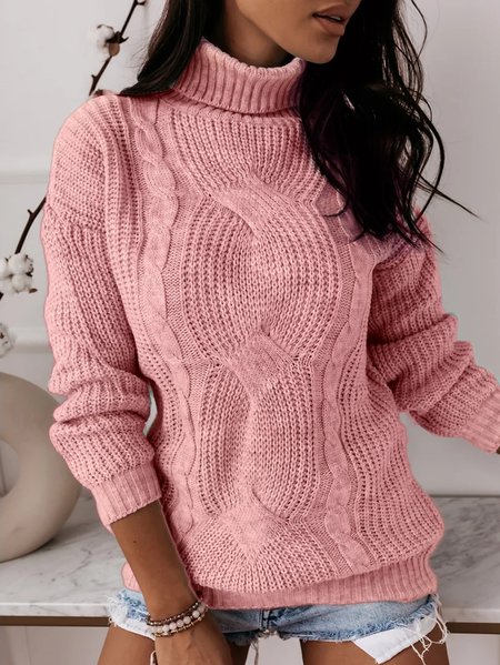

Slim Fit Casual Wool/Knitting Sweater, Pink, Sweaters & Cardigans