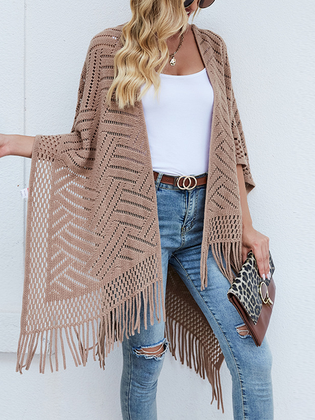 

Casual Loosen Outerwear, Khaki, Outerwear