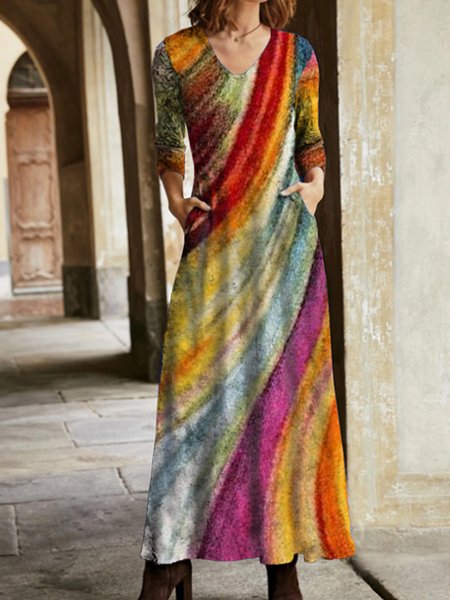 

Casual Regular Fit Dresses, Multicolor, Maxi Dresses