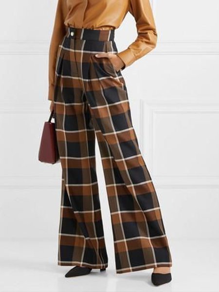 

Regular Fit Wide Leg Pants, As picture, Wide Leg Pants