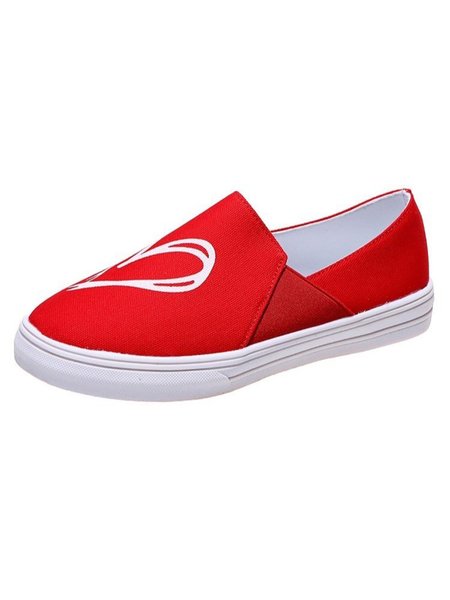 

Christmas Love Print Flat Shoes, As picture, Flat & Loafers