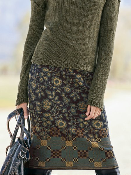 

Loosen Casual Skirts, Green, Skirts