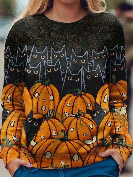 

Casual Animal Loosen Sweatshirt, Black, Sweatshirts & Hoodies
