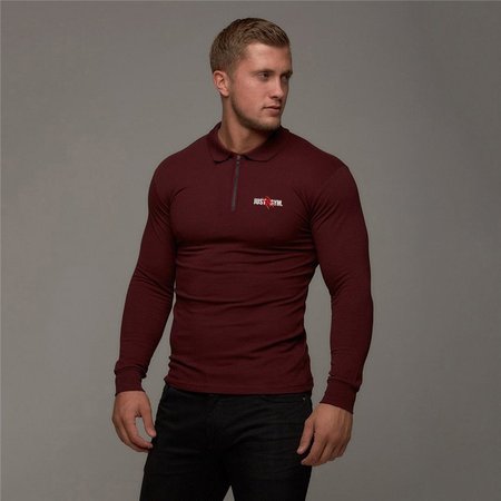 

Cotton Lapel Outdoor Shirts & Tops, Wine red, polo