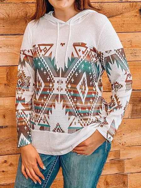 Hooded Casual Off Shoulder Sweatshirt, White, Hoodies & Sweatshirts